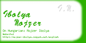 ibolya mojzer business card